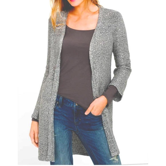 White House Black Market Sweaters - White House Black Market Sequined Open Front Cardigan size medium